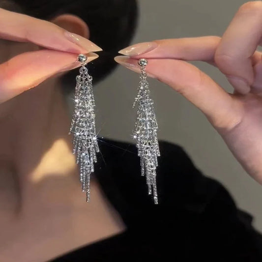 STERLING SILVER TASSEL EARRINGS