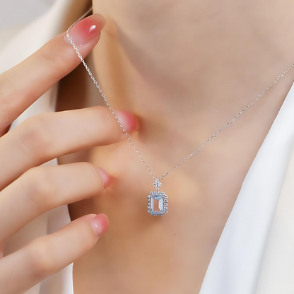 PURE STERLING SILVER GEMSTONE NECKLACE