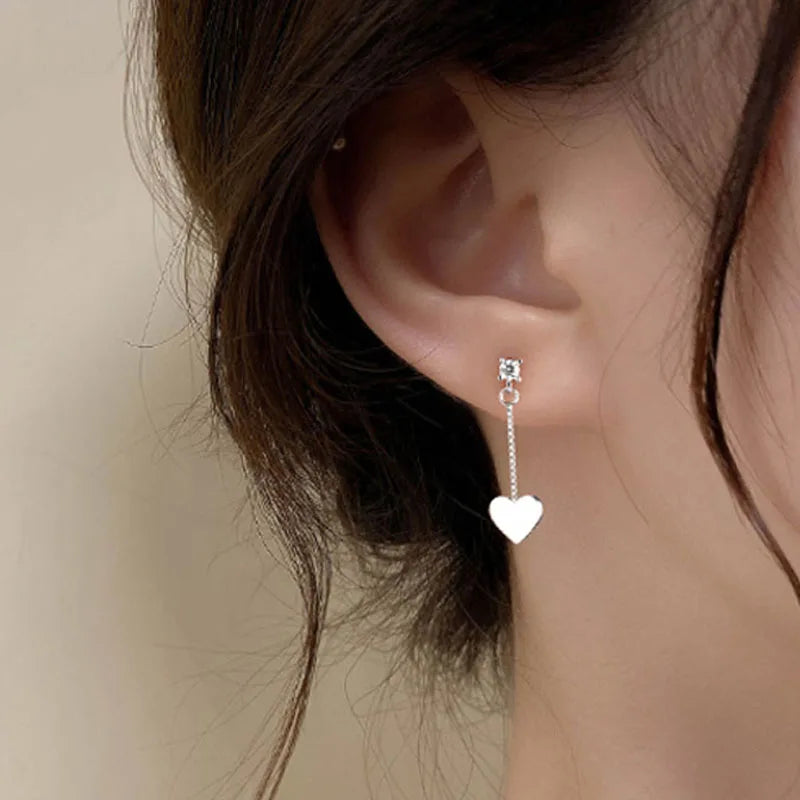 STERLING SILVER HEART EARRINGS