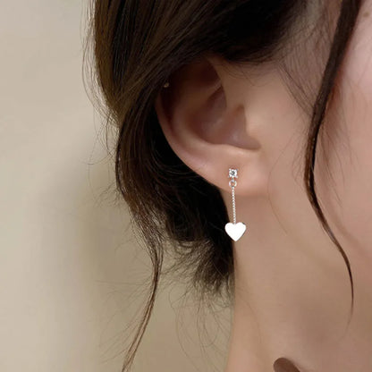 STERLING SILVER HEART EARRINGS