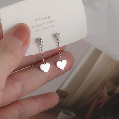 STERLING SILVER HEART EARRINGS