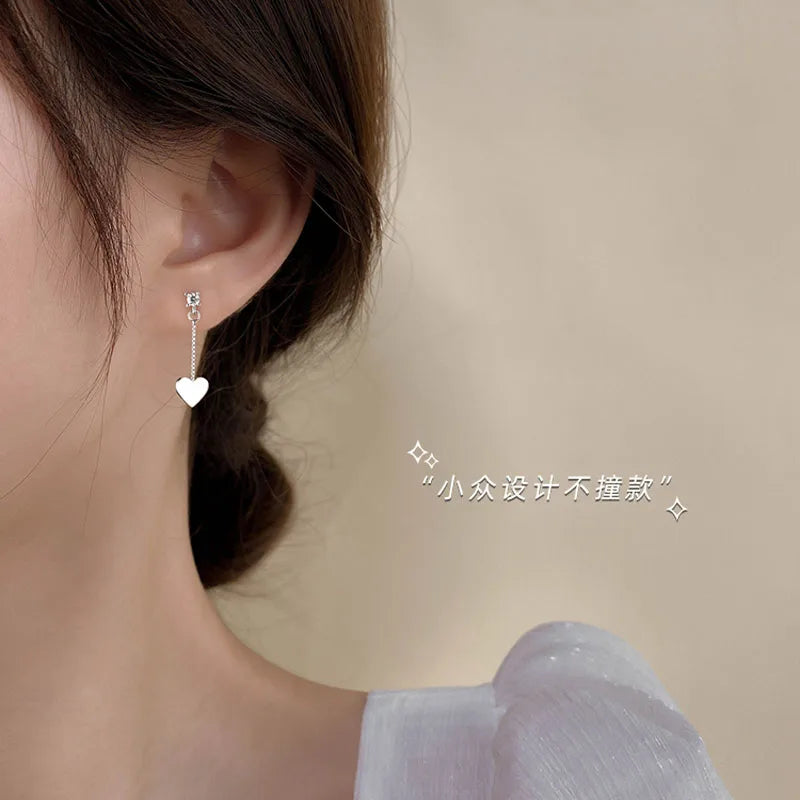 STERLING SILVER HEART EARRINGS