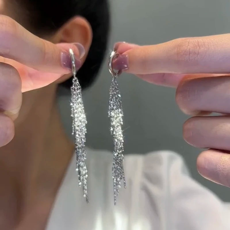 STERLING SILVER TASSEL EARRINGS