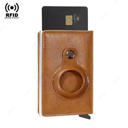Airtag Secure Slim Leather Wallet