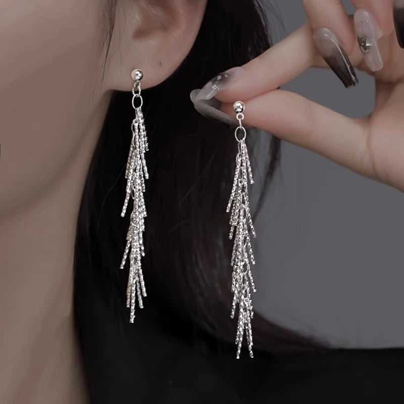 STERLING SILVER TASSEL EARRINGS