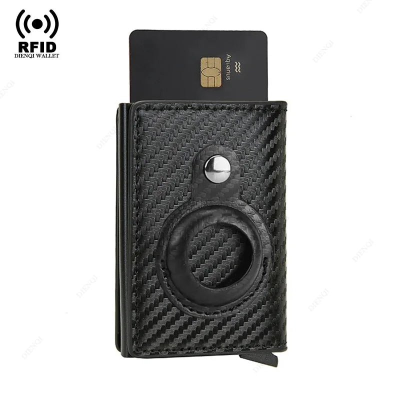Airtag Secure Slim Leather Wallet