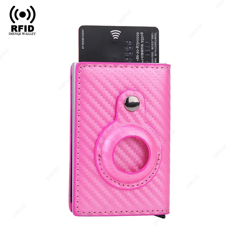 Airtag Secure Slim Leather Wallet