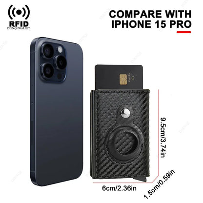 Airtag Secure Slim Leather Wallet